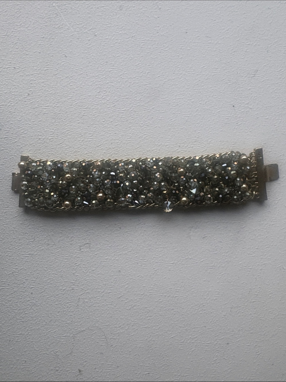 Crystal-Embellished Statement Watch Bracelet - Silver Tones